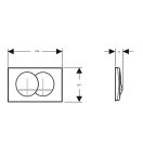 X GEBERIT Delta 21 nyomólap Basic WC tartályhoz, matt króm