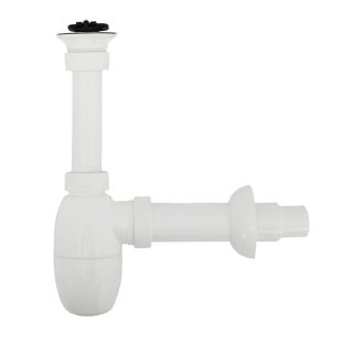   FixTrend buraszifon mosdóhoz, műanyag, leeresztőszeleppel, 32mm