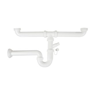   FixTrend két medencés mosogató szifon, tömlő csatlakozó, 6/4"x40mm